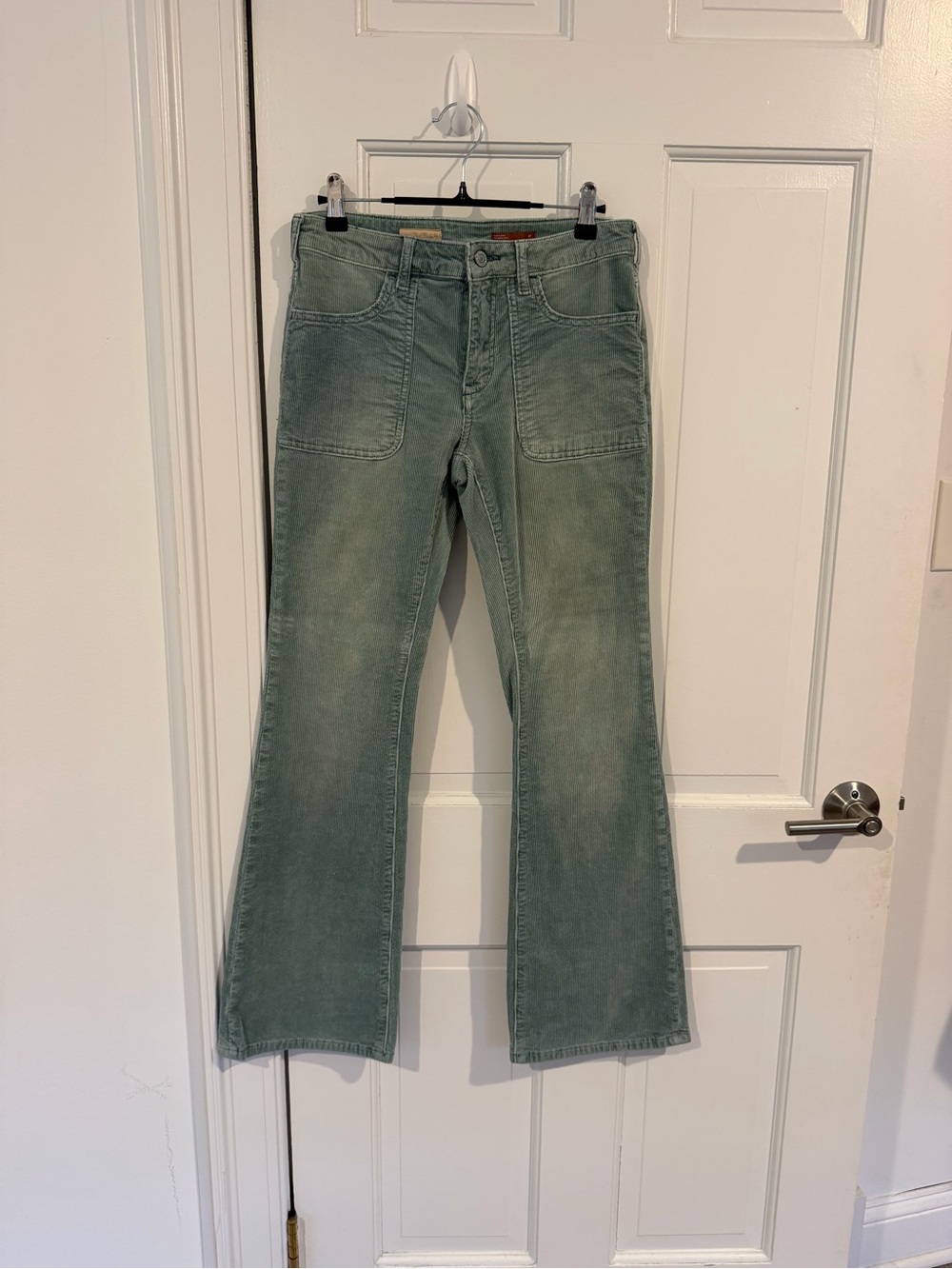 ANTHROPOLOGIE green corduroy flare jeans
